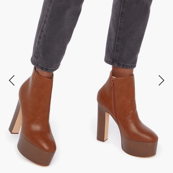 JustFab Perry Platform Heeled Bootie 5inch heel - Picture 6 of 6